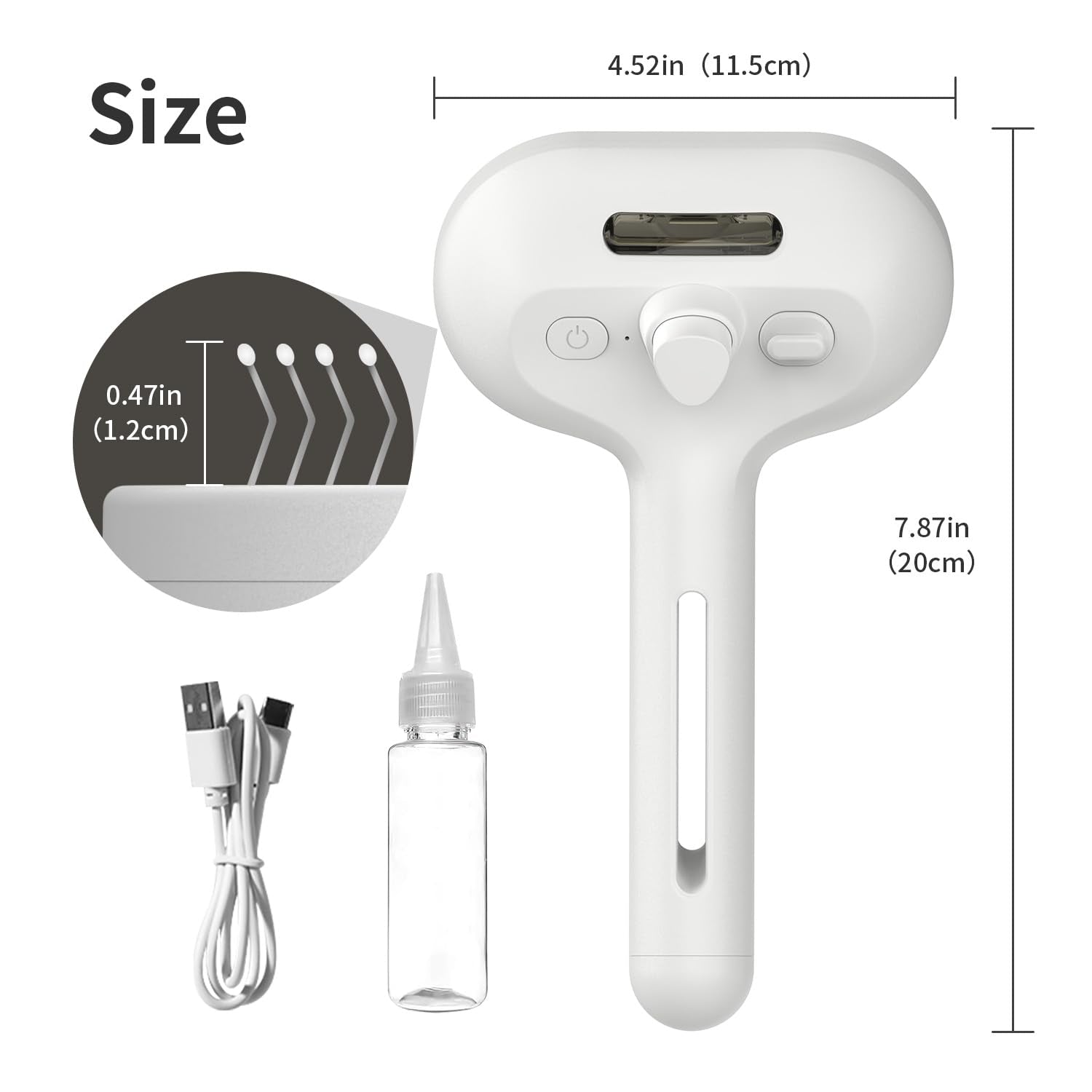 Dog Brush for Shedding, 3 in 1 Self Cleaning Steam Dog Brush - Anti-Static,Cat Steam Brush Removal Comb with Release Button, Grooming Tool for Long and Short Hair Pets, White